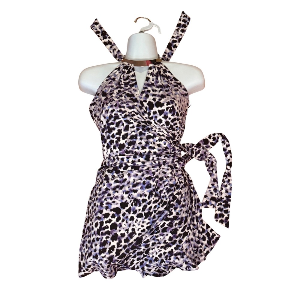 NWT Y2K 2000s style Cache Purple‎ Animal Print